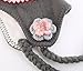 Home Prefer Toddler Girls Hats with Soft Fleece Lining Crochet Flowers Earflaps Hat Pink Peruvian Hat S