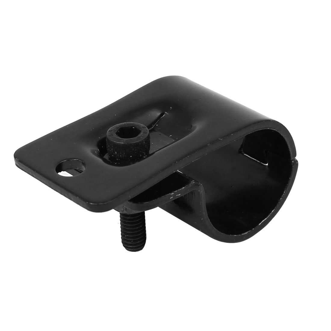 Sourcingmap 28mm Diameter Metal Single Port Pipe Clamp Clip Lean Tube Connector Black