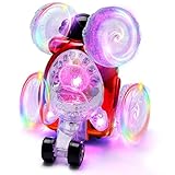LIB101 Invincible Tornado - Remote Control RC Turbo Twister Stunt Car with Lights and Sound (Red)