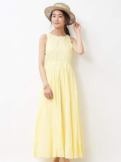 Amazon ルージュ ヴィフ ラクレ Rouge Vif La Cle ワンピース ドレス Mariha 夏のレディのドレス レディース レモン 36 S ワンピース チュニック 通販