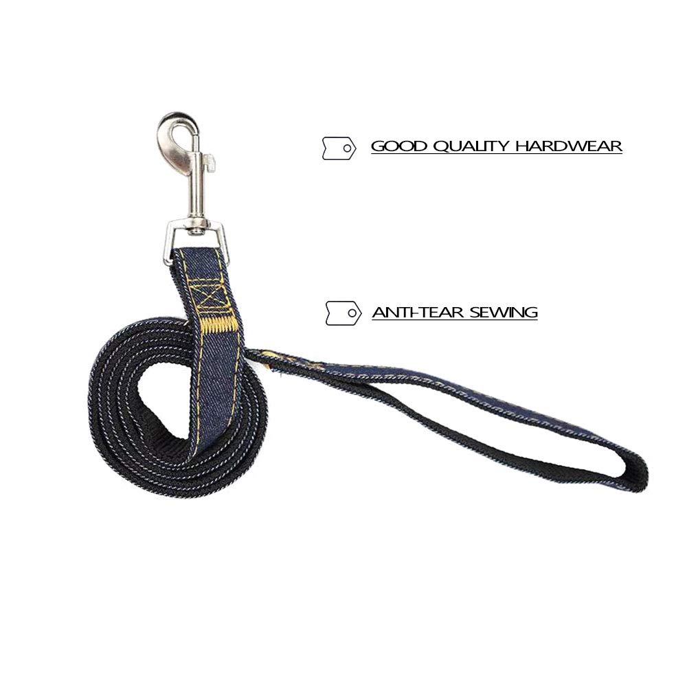 Aida\'s best Adjustable Leash for Medium Dog Harnesses Leash for Large Dog Nylon Black Breakaway Heavy Duty