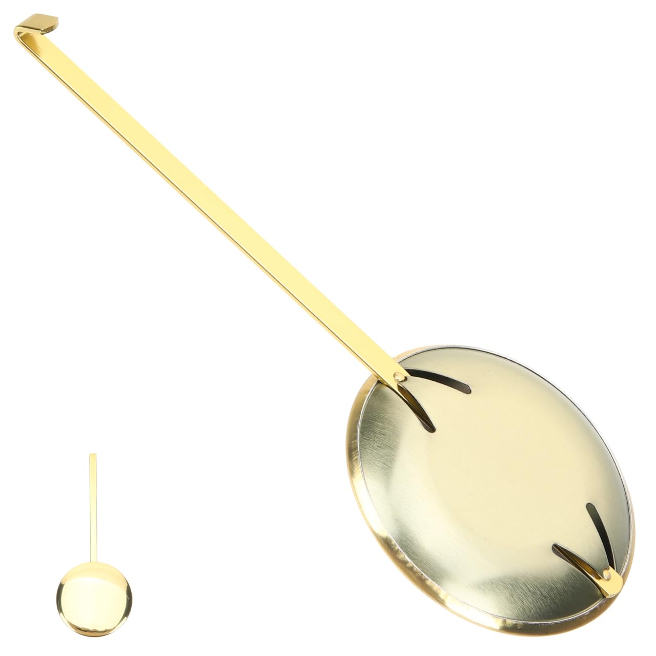 Homoyoyo Golden High-Gloss Wall Clock Pendulum Replacement Parts - Metal Wall Clock Pendulum Accessories Golden High-Gloss Clock with 15cm Length & 6cm Diameter for Home/Office Decor