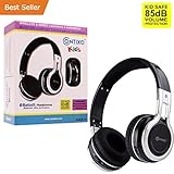 Contixo KB2600 Kid Safe 85db Foldable Wireless Bluetooth Headphone Built-in Microphone, Micro SD card Music Player, FM Stereo Radio (Black) - Best Gift