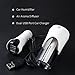 MFEEL Car Humidifier 50ML Essential Oil Diffuser, Cool Mist Aroma Diffuser With Usb Car Charger, Car Mini Aromatherapy Air Humidifier With Power-Off Protection Function (White)