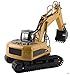 Memtes® 15 Channel Full Functional Remote Control Excavator Tractor Construction Toy, Metal Shovel, with Lights and Sounds
