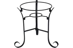 JforSJizT Garden Gazing Ball Stand,Metal Gazing Globe Sphere Stand Holder,for 10 to 12 Inches Metal or Glass Garden Gazing Sphere,Indoor Outdoor Lawn Yard Display Stand Décor Accessories,Black 9.4" H