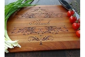 Algis Crafts | Personalized Chopping Board - VINTAGE MONOGRAM | Wedding Gifts for Couples, Anniversary, Newlywed Couples Pres