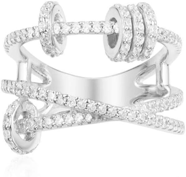Tailored for Women Silver Trio Ring with Sliding Rings apm/Monaco