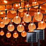 Orange 2-Pack 46FT 160 LED Crystal Globe Solar