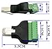 zdyCGTime RJ45 Male Plug to 8P 8C Female Bolt Screw Type terminals Ethernet Net Network Plug Cable for AV CCTV UTP DVR Cat5 Cat5e Cat6 Cat7 in-Line Coupler 300V 8A(2 Pack/M)