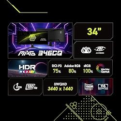 MSI MAG 346CQ 34-inch 3440 x 1440 (UWQHD) Gaming