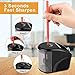 Electric Pencil Sharpener, Power Adapter(Include)/Battery Operated Pencil Sharpener with Pencil Holder,Heavy Duty Blade for Colored Pencils,Essential School Supply for Classroom Office Home