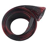 Gotd Fishing Rod Cover Rod Braided Strap Reel Cover Glove Protector (Black 01)