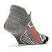 Feetures! Men's Elite Merino+ Cushion No Show Tab, Gray + Lava, medium
