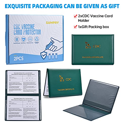 3x4 Card Holder for CDC Vaccination Card, CDC Vaccine Card Holder to Protect Your CDC Immunization Record Card, Vaccine Record Card Holder, CDC Vaccine Card Protector to Secure Your 4x3 CDC Vaccine