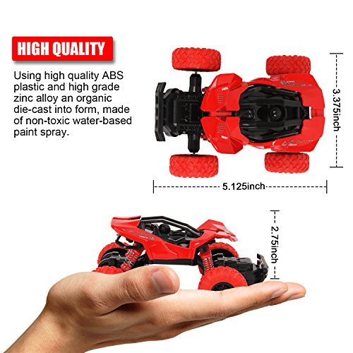 Af-tigonhw Pull Back Cars Alloy Diecast Monster Truck Race Car Buggy Functions Toy Vehicles with High Speed Gift for Kids and Toddlers 1:36 Scale