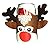 Reindeer Rudolph Beer Can Coozie Koozie Cover Christmas Xmas Ugly Sweater Party Cooler