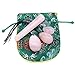eGlomart 4Pcs Set Yoni Eggs Stick, Drilled Rose Crystal Quartz Jade Egg for Kegel Exercise and 1 pcs Massage Stick