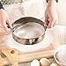 Gabkey Professional Fine Mesh Flour Sifter Round Stainless Steel Flour Sieve Set of 6