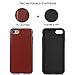 TENDLIN Compatible with iPhone SE 2022/iPhone SE 2020/iPhone 8/iPhone 7 Leather Back Flexible TPU Silicone Hybrid Slim Case (Brown)