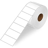 2x1 Inch Thermal Labels, Self Adhesive Direct Thermal 2x1 Barcode Labels, White, 1000 Sheets per Roll, 1 Roll