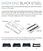 Radix One Black Steel - RFID Blocking Minimalist Front Pocket Ultra Thin Strong Wallet Money Clip Card Holder