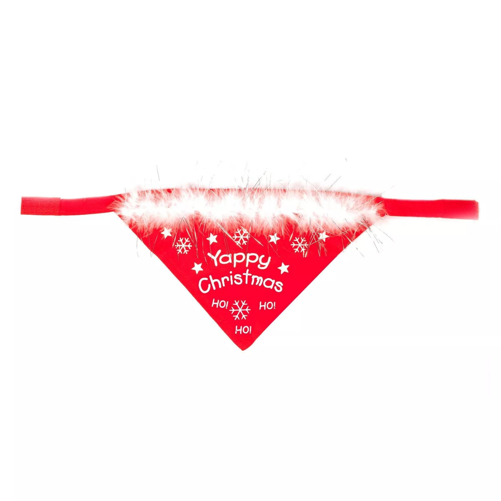 Adjustable Christmas Dog Bandanas - Chequered Print Triangle Scarf, Festive Dog Christmas Costume Accessories (One Size, Yappy Xmas (Fabric))