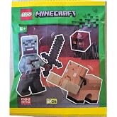 LEGO Minecraft: Orc Warrior Minifigure with Baby Hoglin and Magma Cube - Ages 6+