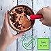 Rubber Ice Cream Scoop with Comfort Grip Handle - Scoops IceCream Easily - Scooper for Cookies and Melon Ball Maker Too - Dishwasher Safe
