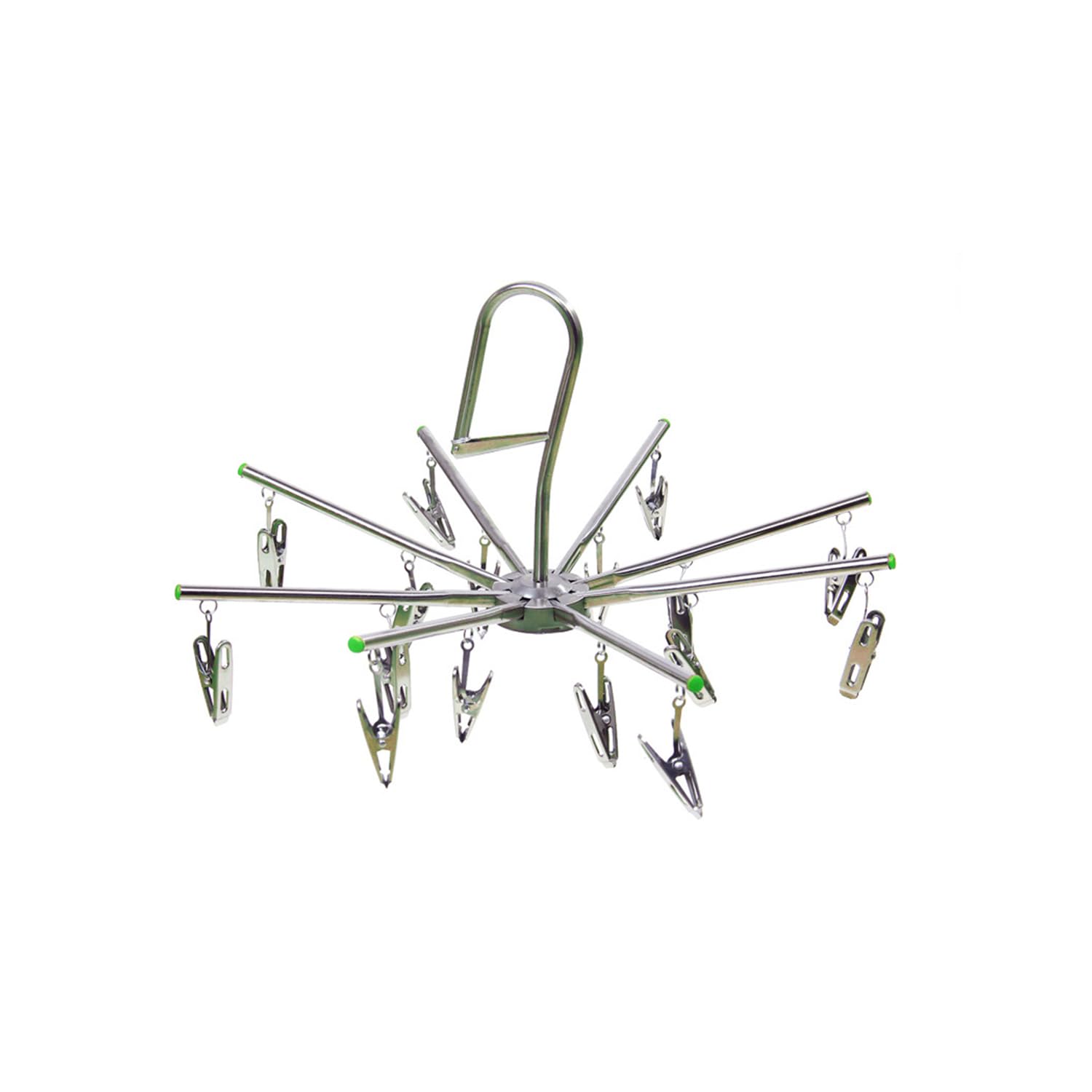 GVSAVY 1 Piece stainless steel sock drying rack, Windproof Hanging Rotable Sock Drying Racks, foldable sock drying rack, can be used to hang and dry socks, underwear, baby clothes