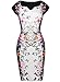 Oxiuly Women's Print Stretch Patchwork Formal Work Midi Pencil Party Dress OX160