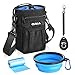 ORIA Dog Treat Training Pouch, Pet Out Training Belt Bag, Dog Food Bag with Collapsible Dog Bowl, Pet Training Waste Bag, Poop Bag Dispenser, Adjustable Strap, Storage for Training, Treats, Toys, Blue