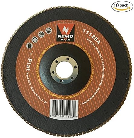 10 New 7" Neiko 40 Grit Sanding Flap Discs Flat Grinding &amp; Sanding Wheels