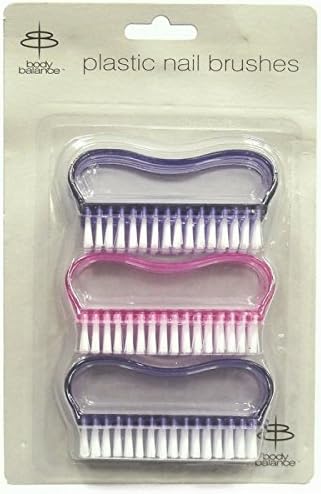 3 Plastic Nail Brushes