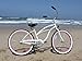 Firmstrong Urban Lady Single Speed Beach Cruiser Bicycle, 26-Inch, White/Pink Rims w/Black Seat (15226)