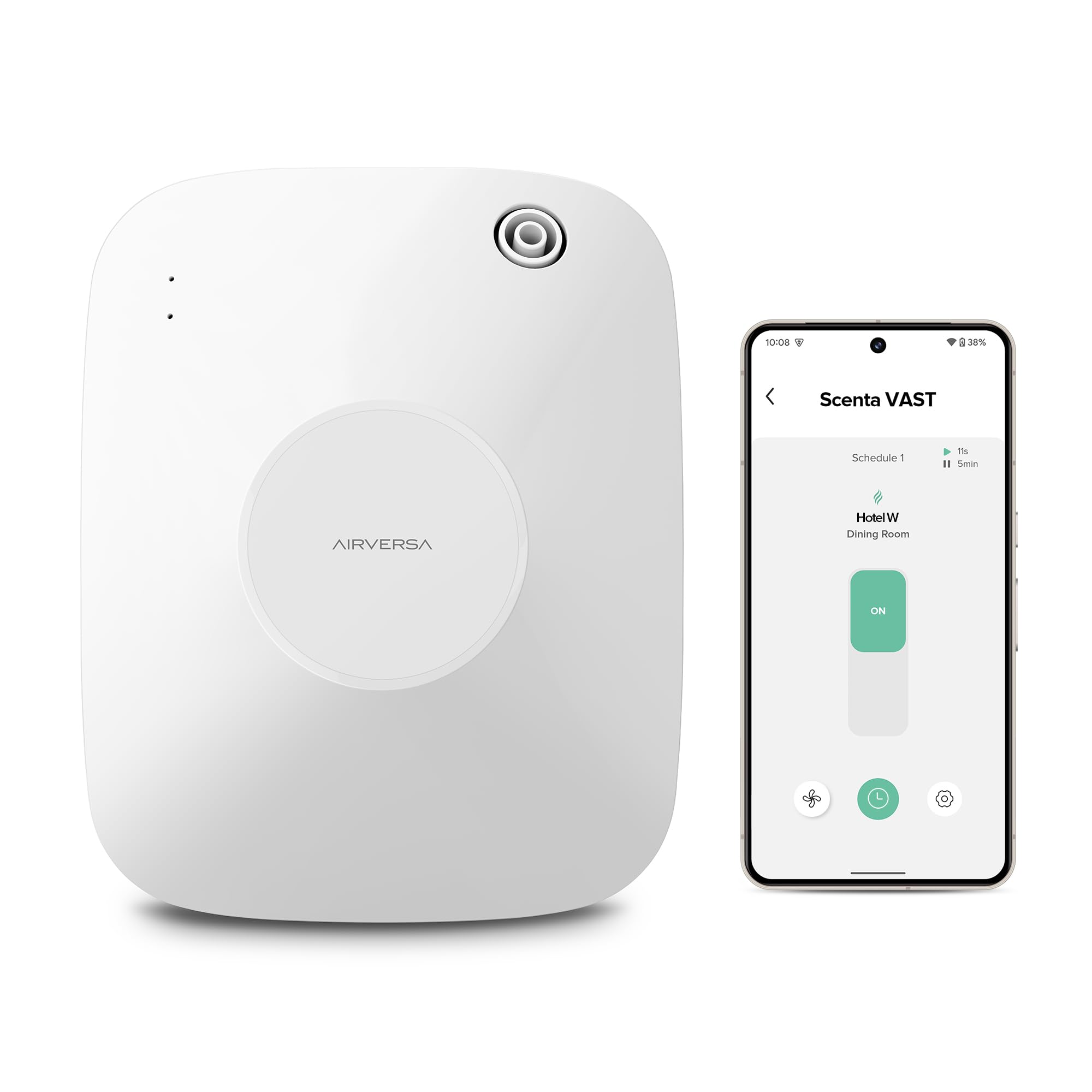 Photo 1 of *USED*
Airversa Smart Scent Air Machine with 400mL Capacity Up to 2000 sq ft Waterless Diffuser for Essential Oils for Home and Commercial Spaces, Aromatherapy Scent Diffuser for Large Rooms, White ANA