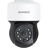 SANNCE 1080P PT Dome Camera, 2MP Pan/Tilt Outdoor Security Camera, 30M Night Vision for Analog CCTV Surveillance System, Remote Access, IP65 Waterproof, No Including Adapter