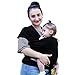 NPET Baby Wrap Carrier Original Natural Cotton Baby Slings for Newborns to 35 lbs, Soft, Comfortable, Mother's Day gift - black