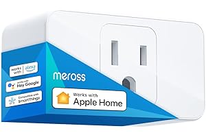 meross Smart Plug Mini, 15A & Reliable Wi-Fi, Support Apple HomeKit, Siri, Alexa, Echo, Google Assistant and Nest Hub, App Control, Timer, No Hub Needed, 2.4G WiFi Only, 1 Pack