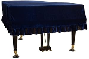J&C Grand Piano Covers 220G Thicker Pleuche Cloth Golden Velvet 5ft 5.5ft 5’8ft 6ft 6.8ft 7.5ft 8 ft Dust-proof Anti-static U