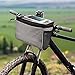 BicycleStore Bicycle Cycling Basket Handlebar Bag with Sliver Grey Reflective Stripe Outdoor Activity Bicycle Pack Accessories Black 3.5L