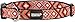 Friends Forever Dog Pattern Collar Double Layer Woven Square Orange Medium 14-20