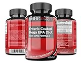 DBA Evolve ~ Double Strength Enteric Coated Fish Oil Pills + Omega 3 Fatty Acids EPA (400mg) & DHA (300mg), Supplement Benefits Cardiovascular Health and Normal Blood Pressure Levels - GMO Free!