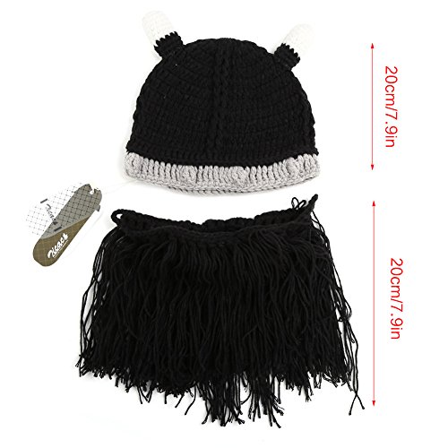 Zicac Costume Headwear Hats Hallowmas Cosplay Ghost Halloween Viking Beard Mustache - Image 3