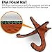 KSEV Portable Wood Ukulele Stand, Anti-Slip Base Hard Wooden Holder for Small Musical String Instrument Ukulele, Violin, Mandolin, Banjo & Guitar