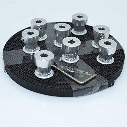 8pcs GT2 16T Bore 5mm Timing Pulley+ 5 Meters Belt For RepRap Prusa Mendel 3D Printer GT16 Teeth-2067 - Thumbnail 2