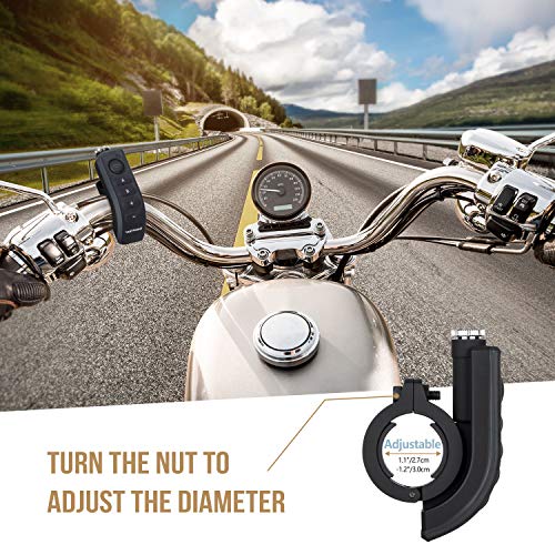 V8S 5 Riders Helmet Intercom Systems with Advanced Noise Cancellation and Remote Control Handle,Motorcycle Bluetooth Headset with FM Radio and NFC Call Answer Reject,Range up to1200M - Thumbnail 4