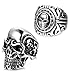 FUNRUN JEWELRY 2 PCS Stainless Steel Ring for Men Teens Skull Biker Ring (8)
