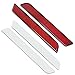 Amazicha Red Reflectors Latch Covers Saddlebags Side Visibility Compatible for Harley Davidson Touring Road King Street Electra Road Glide 1993-2013 (Red)