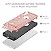 iPhone X Case, iPhone Xs 2018 Glitter Case, BENTOBEN Bling Slim Hybrid 2 in 1 TPU Bumper Hard PC Cover Coat Sparkly Shiny Cute Faux Leather with Metal Kickstand for iPhone X/iPhone Xs 2018,Rose Gold